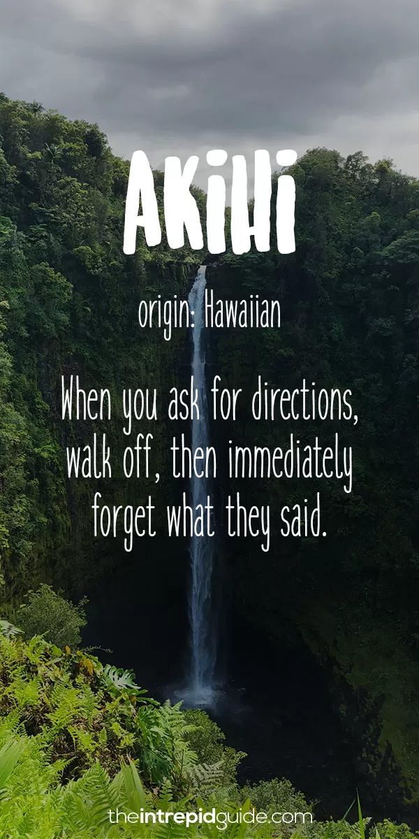 Beautiful Untranslatable Words - Hawaiian - Akihi