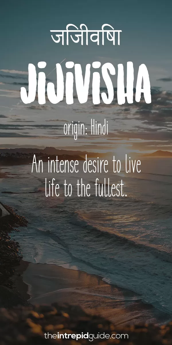 Beautiful Untranslatable Words - Hindi - Jijivisha