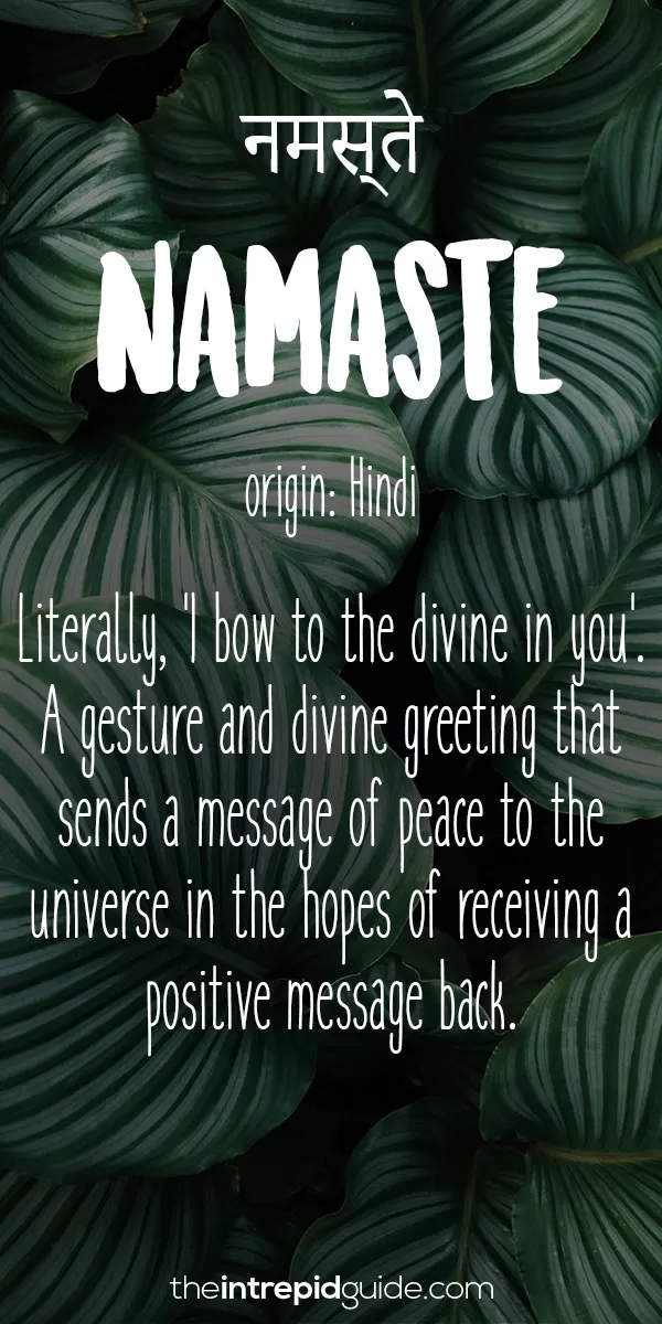 Beautiful Untranslatable Words - Hindi - Namaste