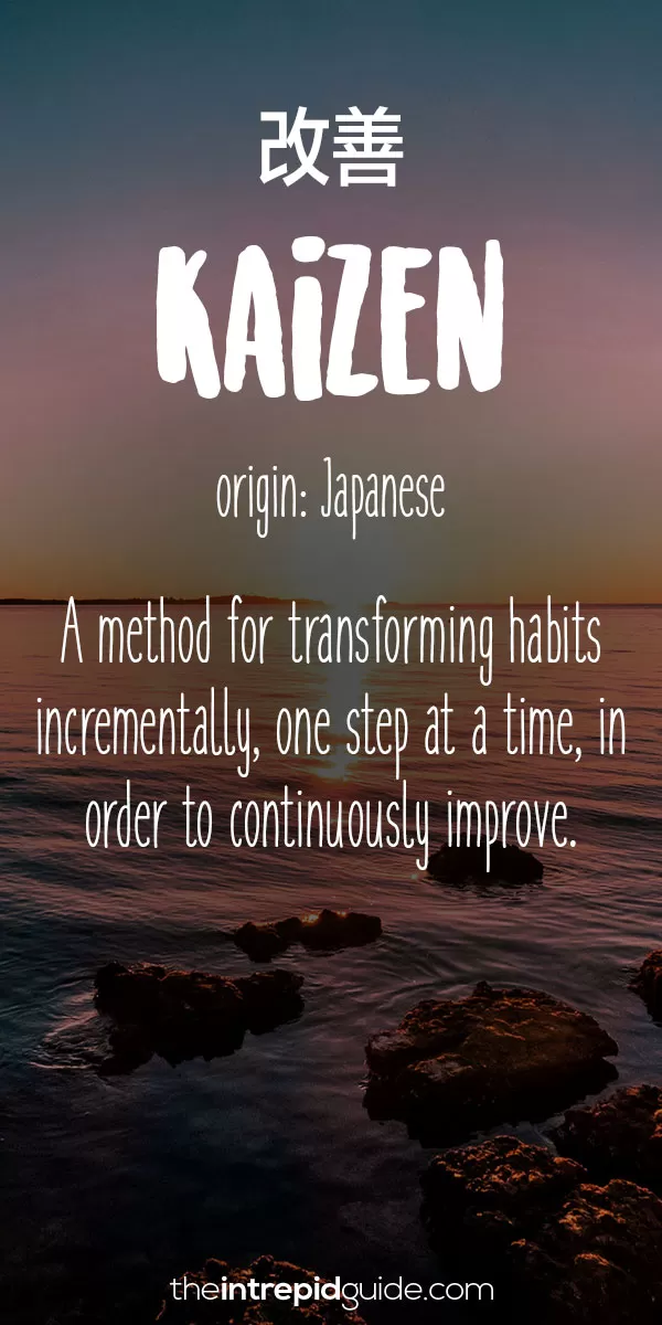 Beautiful Untranslatable Words - Japanese - Kaizen