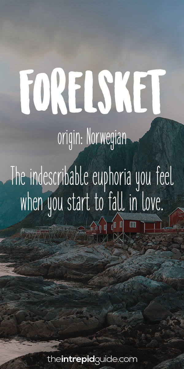 Beautiful Untranslatable Words - Norwegian - Forelsket