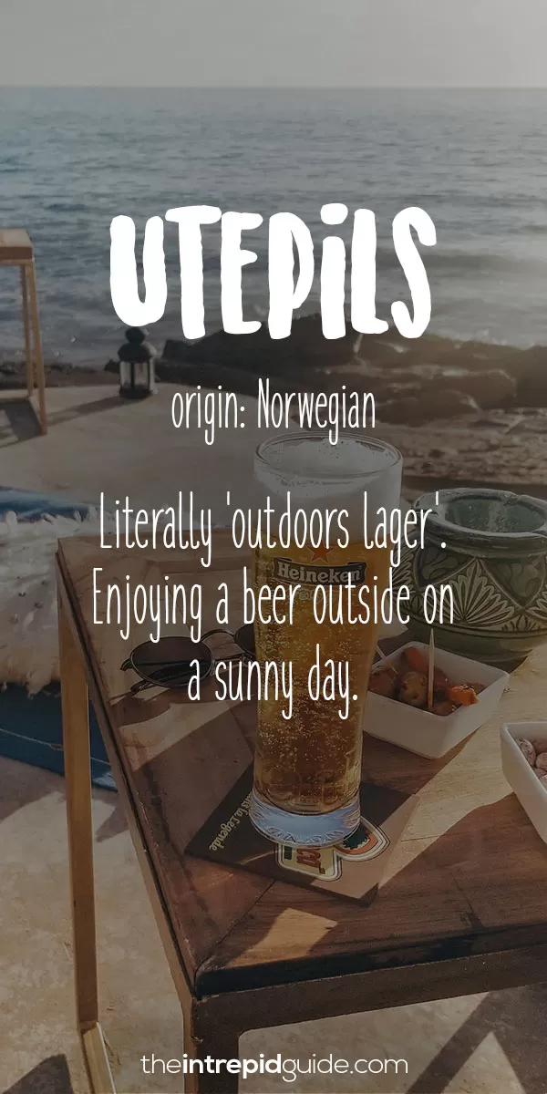 Beautiful Untranslatable Words - Norwegian - Utepils