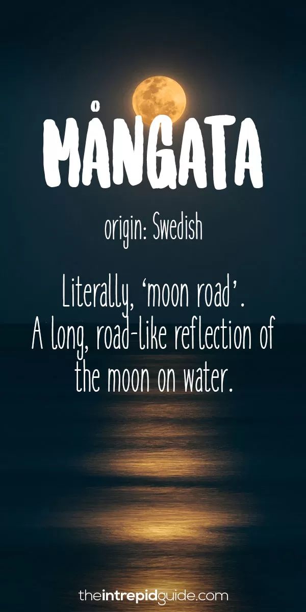 Beautiful Untranslatable Words - Swedish - Mångata