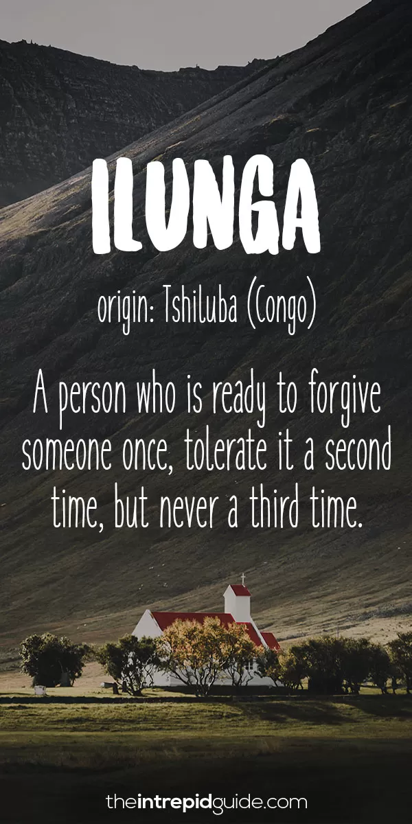 Beautiful Untranslatable Words - Tshiluba - Ilunga