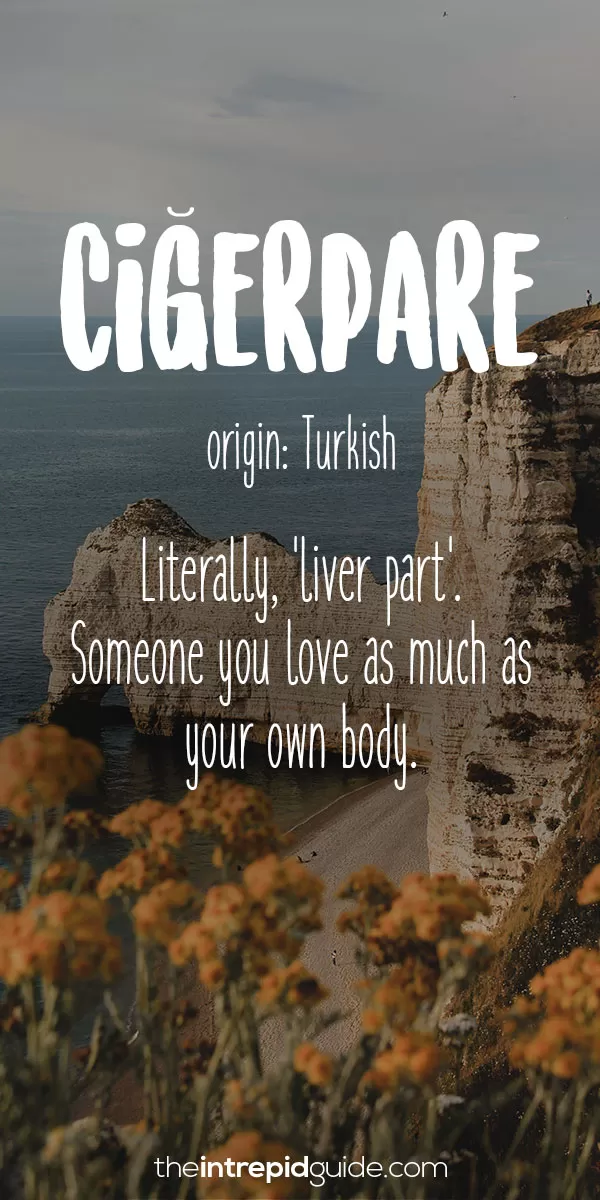 Beautiful Untranslatable Words - Turkish - Cigerpare