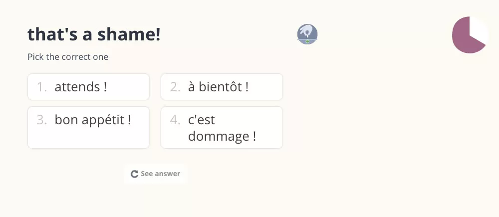 Memrise vs. Duolingo - How does Memrise Work - Timed lessons on web version