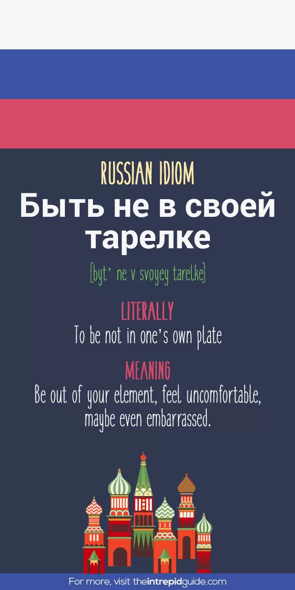 Russian Idioms - to be not in one’s own plate