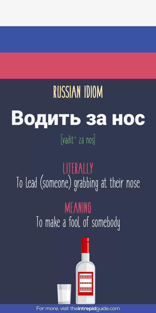 Russian Idioms - to lead someone grabbing at their nose