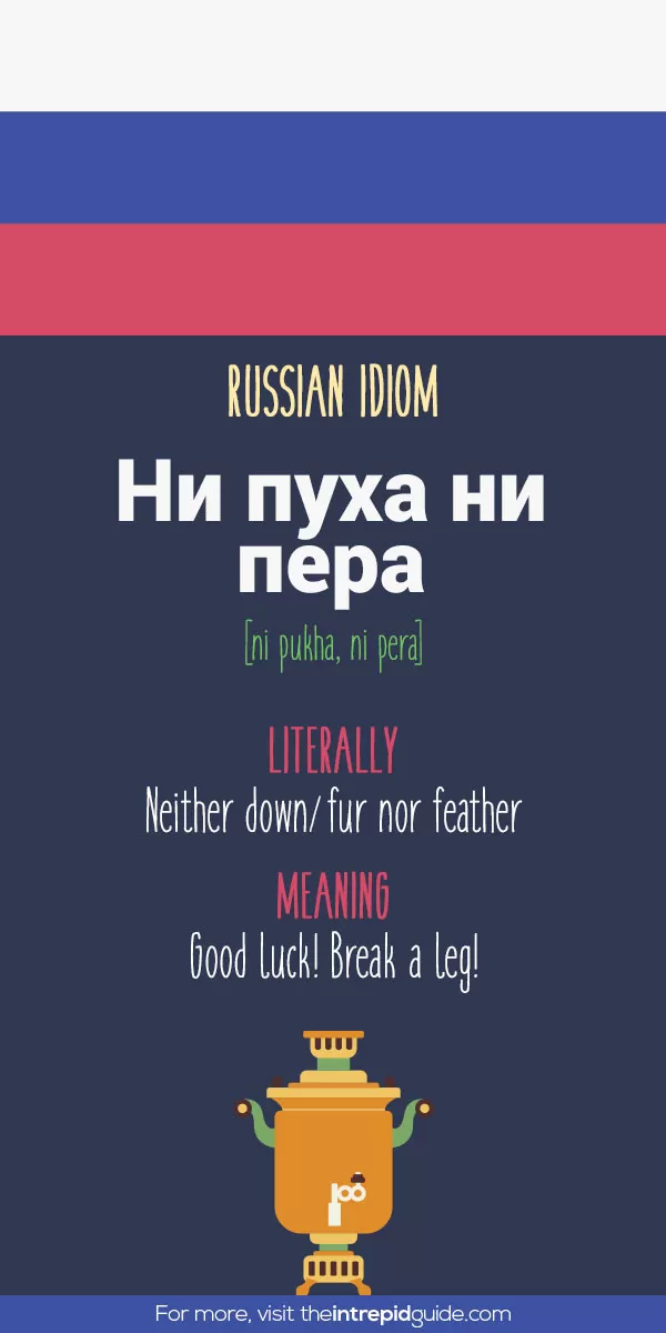 Russian Idioms - neither down fur nor feather