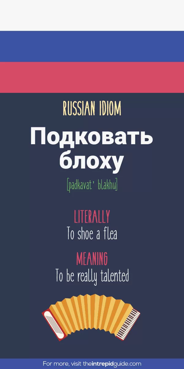 Russian Idioms - to shoe a flea