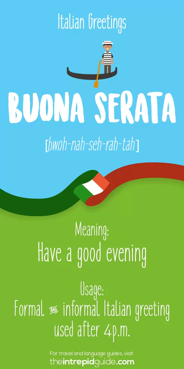 Italian Greetings - Buona serata