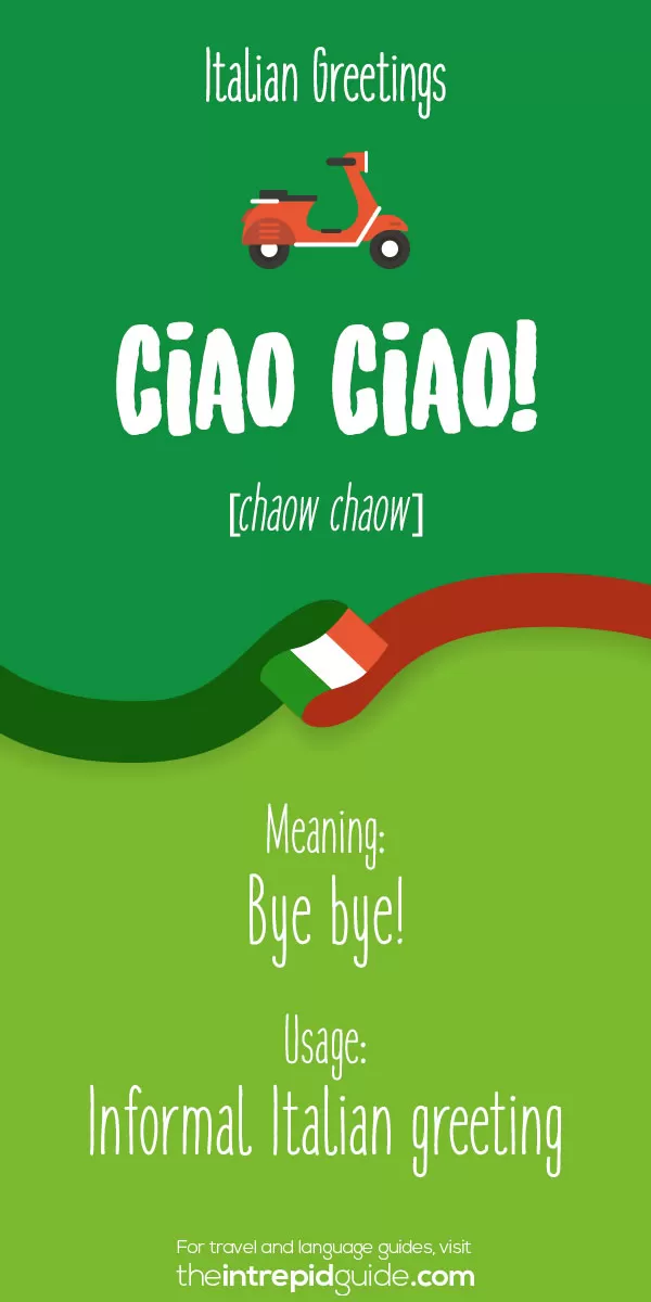 Italian Greetings - Ciao ciao