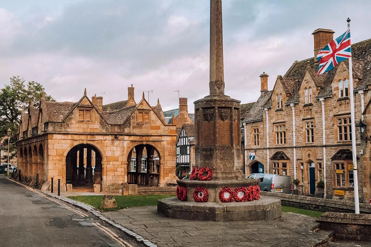 Cotswolds Best Villages - Chipping Campden - Market Hall and War Memorial
