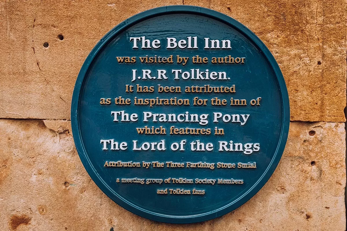 Things to do in Moreton-in-Marsh - The Cotswolds - J.R.R Tolkien Plaque at The Bell Inn