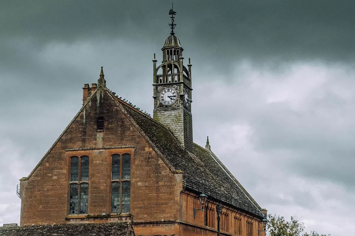Things to do in Moreton-in-Marsh - The Cotswolds - The Redesdale Hall with storm clouds