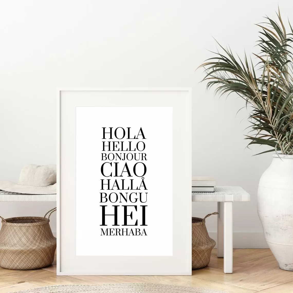Gifts for language learners and travellers - Hello in different languages poster