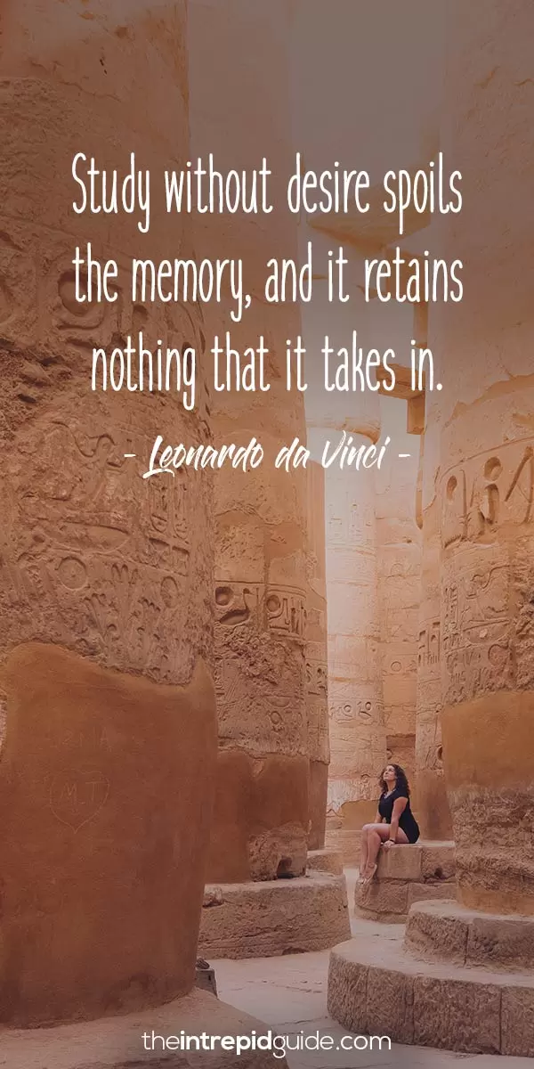 How to get fluent tips - Inspirational Quote - Study without desire spoils the memory, and it retains nothing that it takes in - Leonardo da Vinci