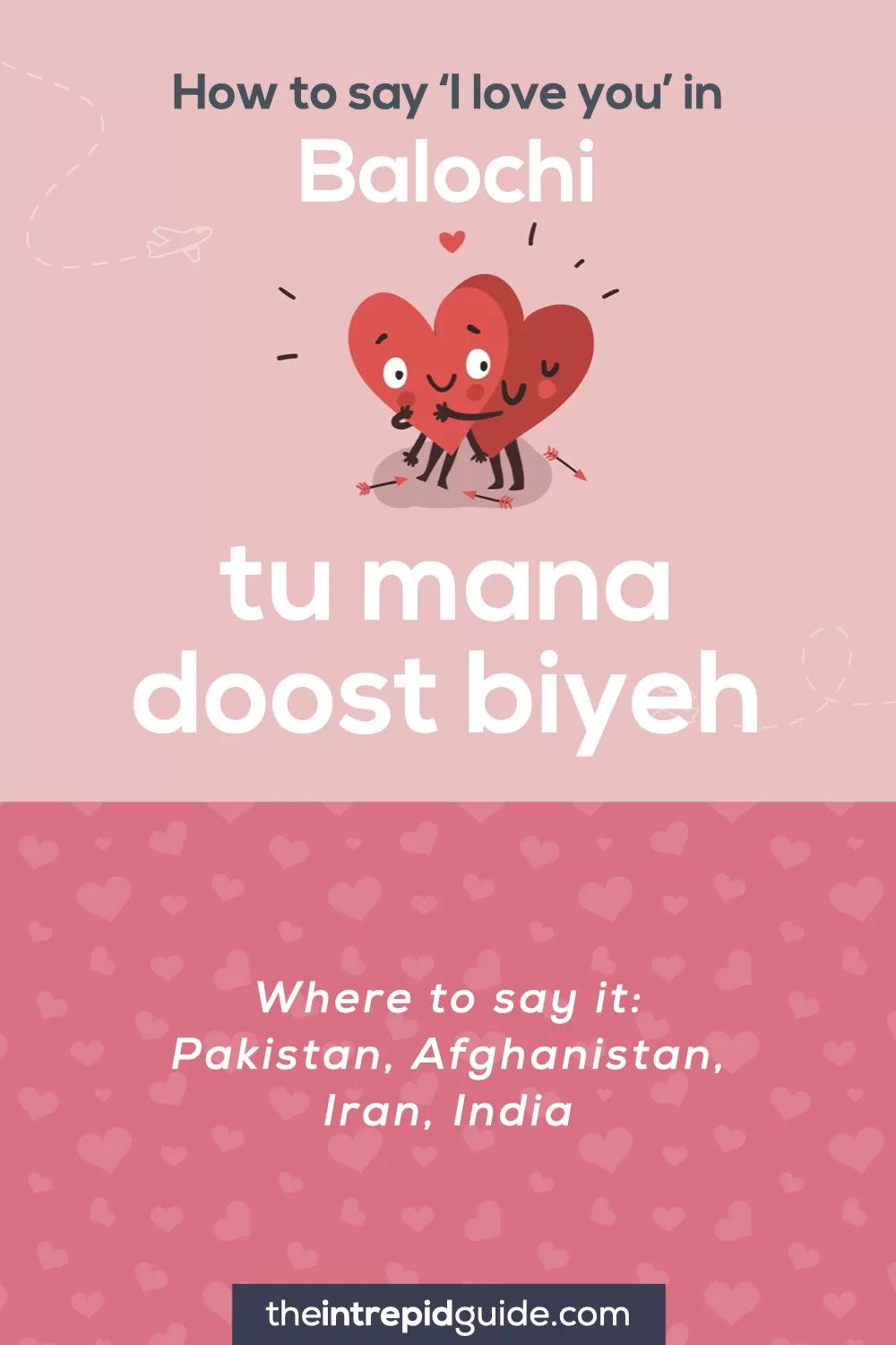 How to say I love you in different languages - Balochi - tu mana doost biyeh
