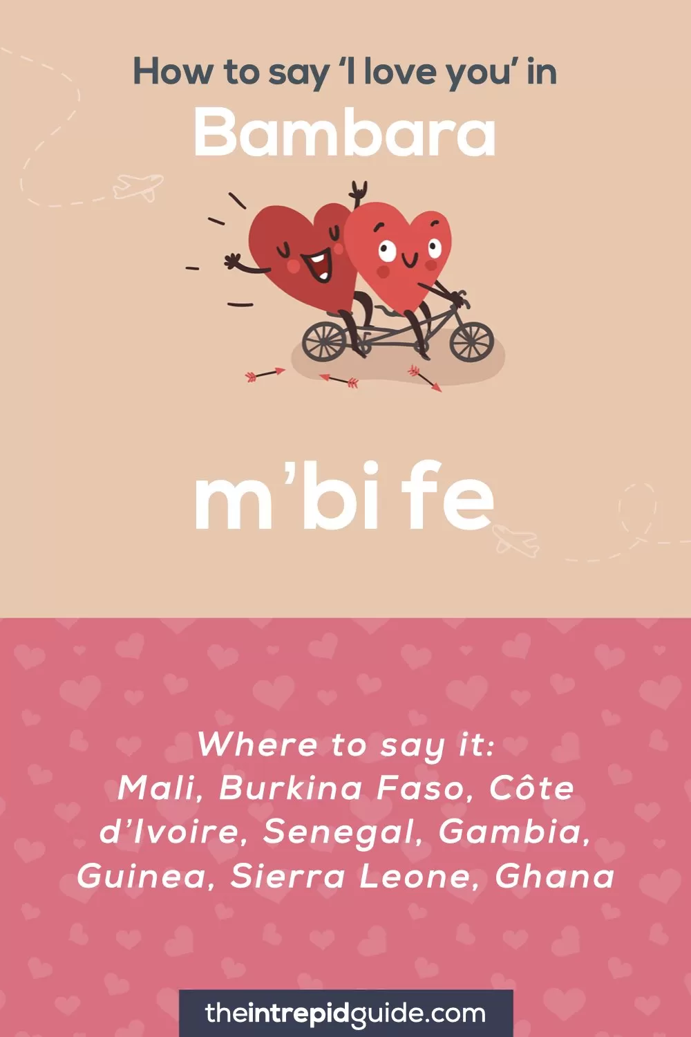How to say I love you in different languages - Bambara - m’bi fe