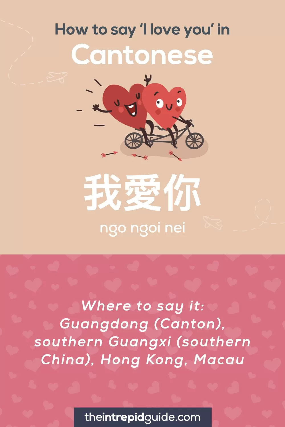 How to say I love you in different languages - Cantonese - 我愛你