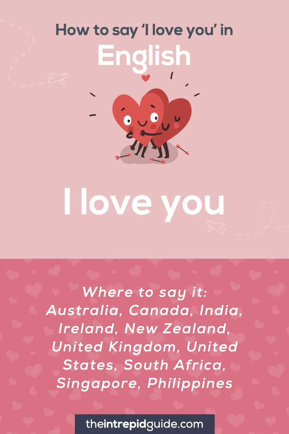 How to say I love you in different languages - English - I love you