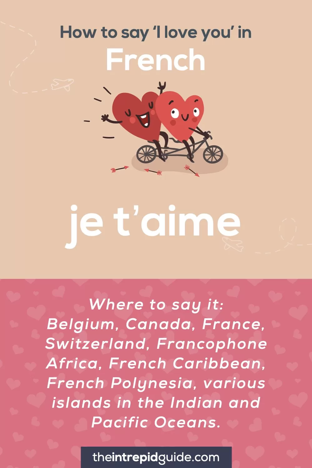 How to say I love you in different languages - French - je t’aime
