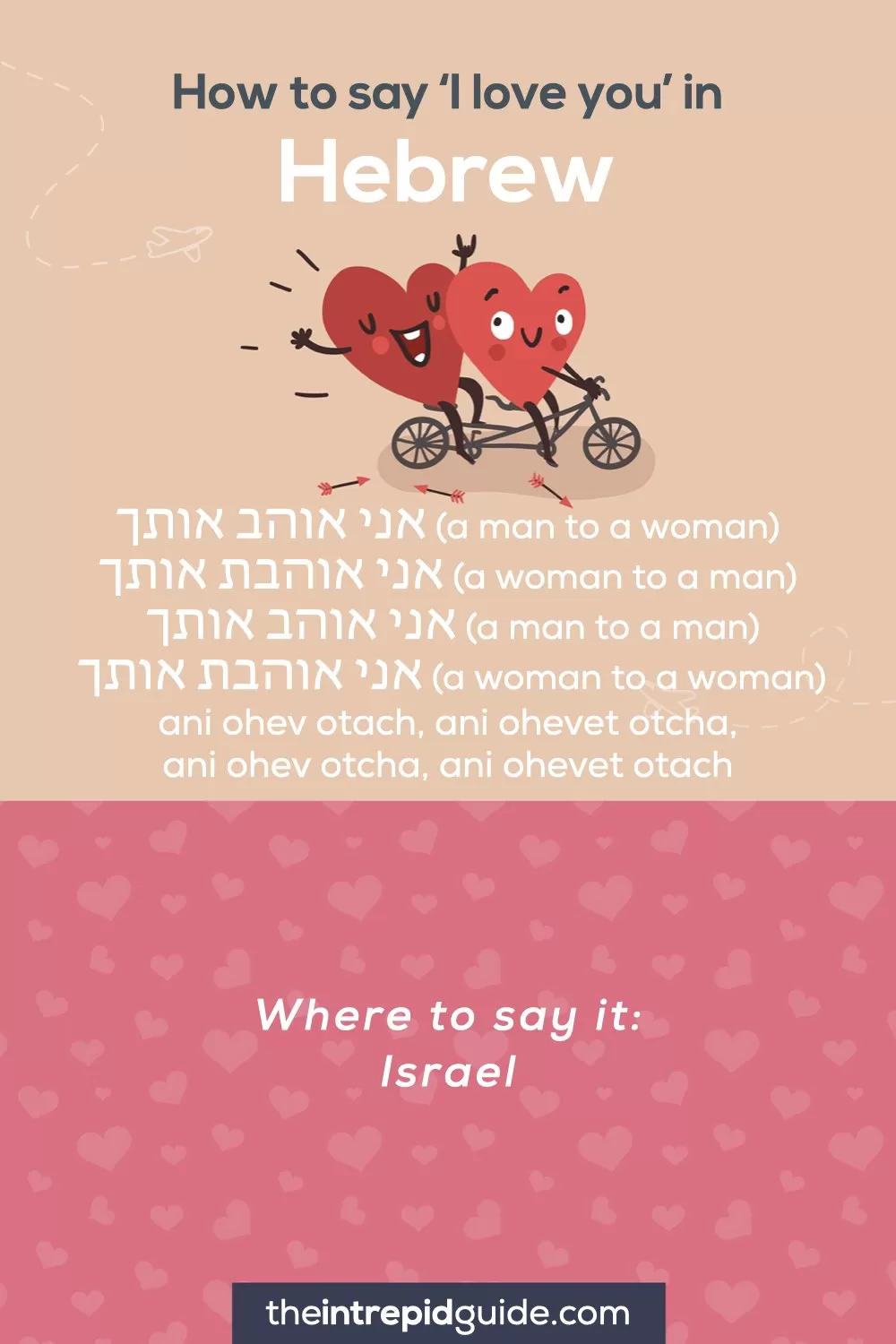 How to say I love you in different languages - Hebrew - אני אוהב אותך