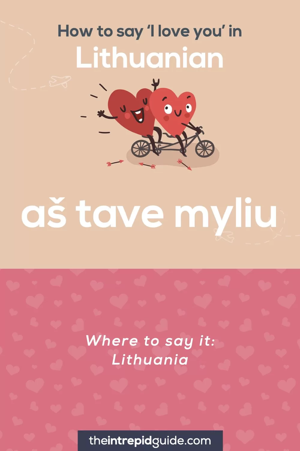 How to say I love you in different languages - Lithuanian - as tave myliu