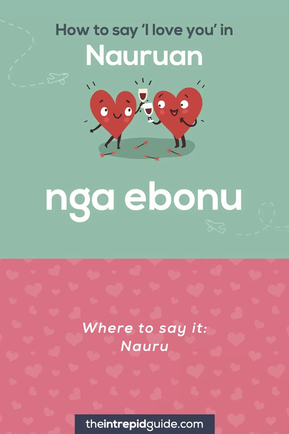 How to say I love you in different languages - Nauruan - nga ebonu