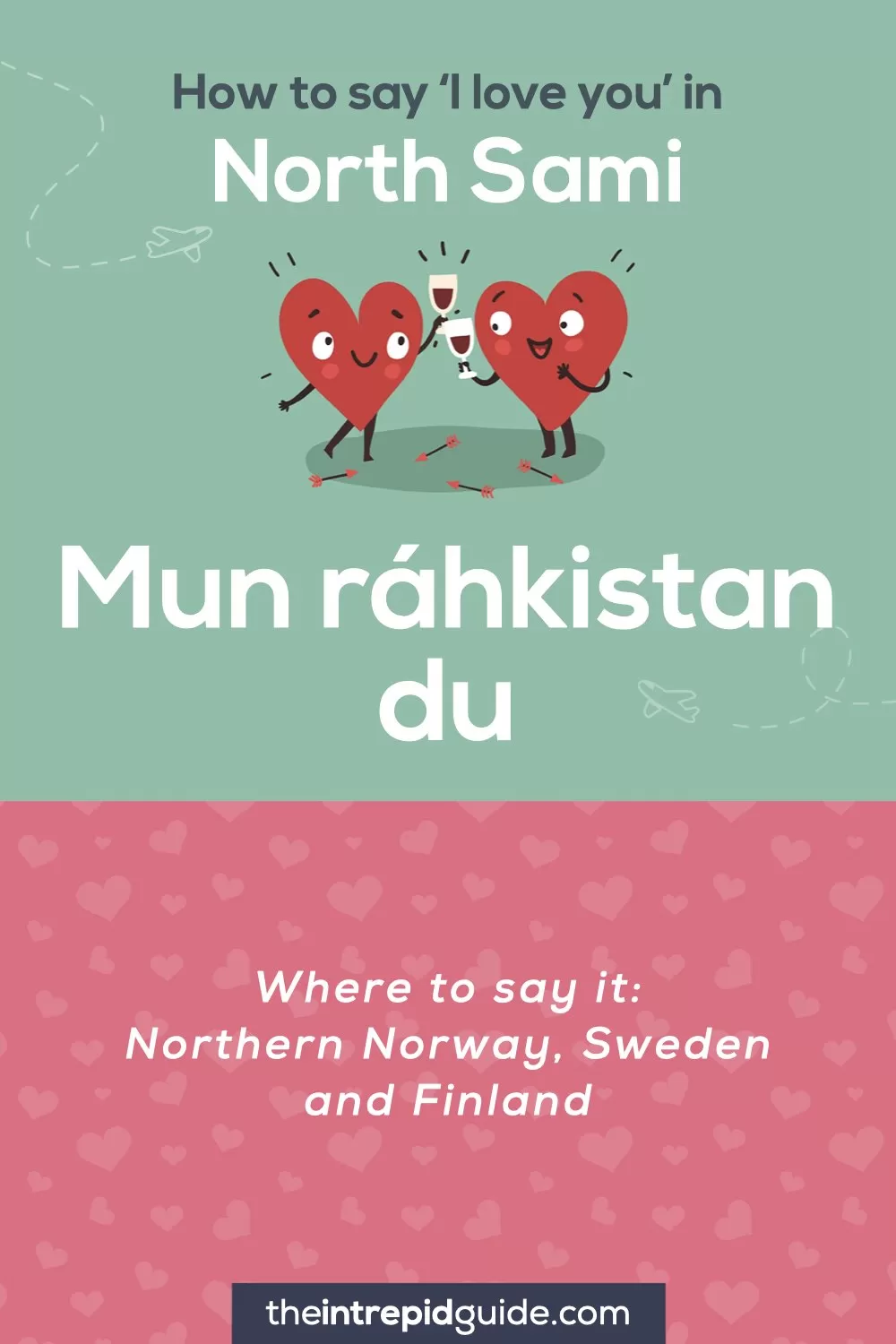 How to say I love you in different languages - Northern Sami - North Sami - Mun rahkistan du