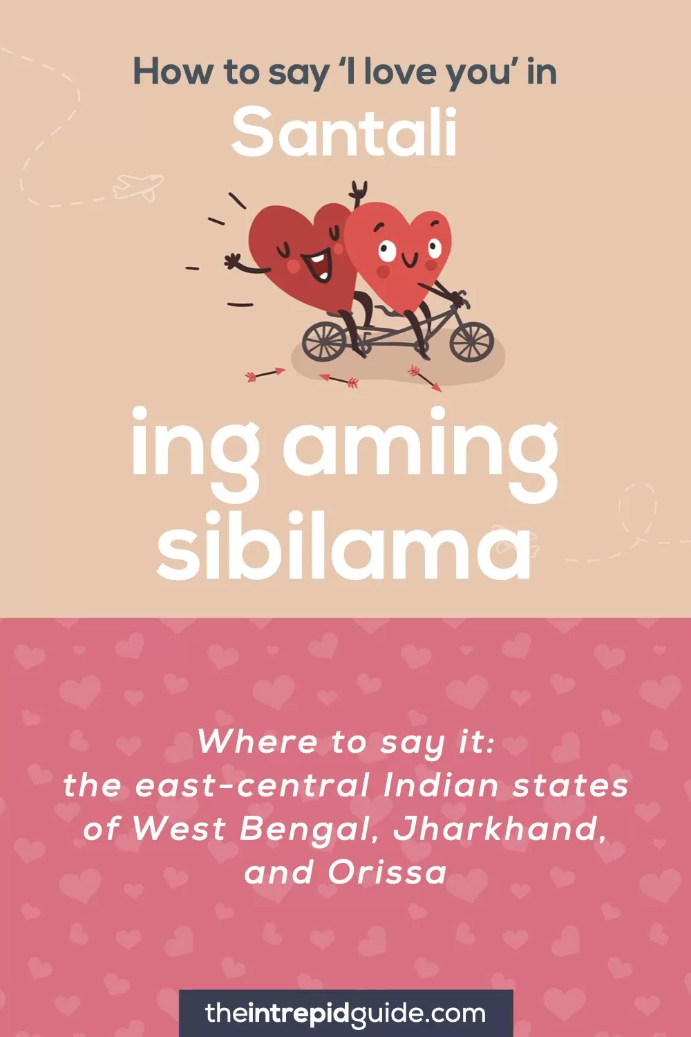 How to say I love you in different languages - Santali - ing aming sibilama