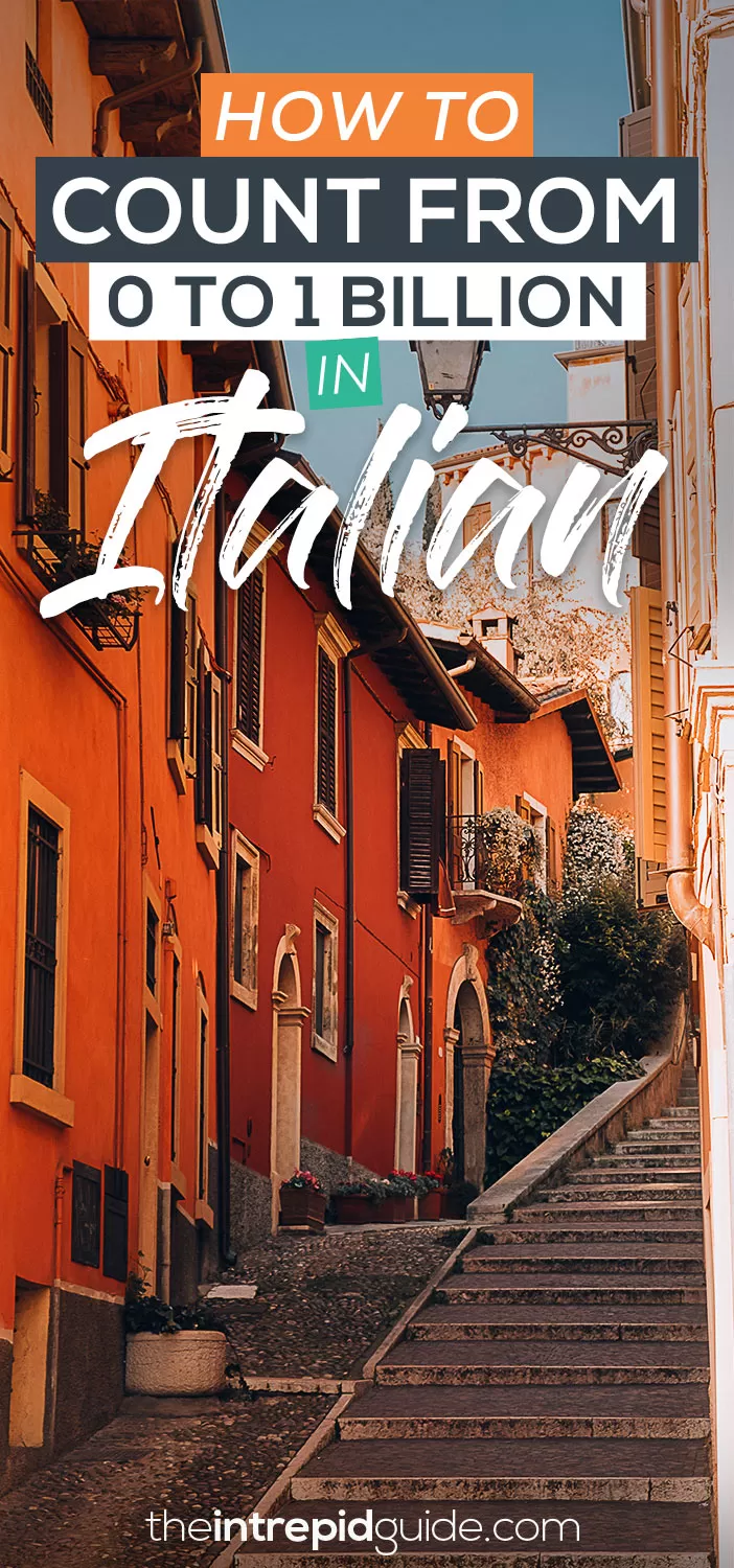 Ultimate Guide to Italian Numbers - How to Count in Italian from 0 to 1 billion - PDF Download
