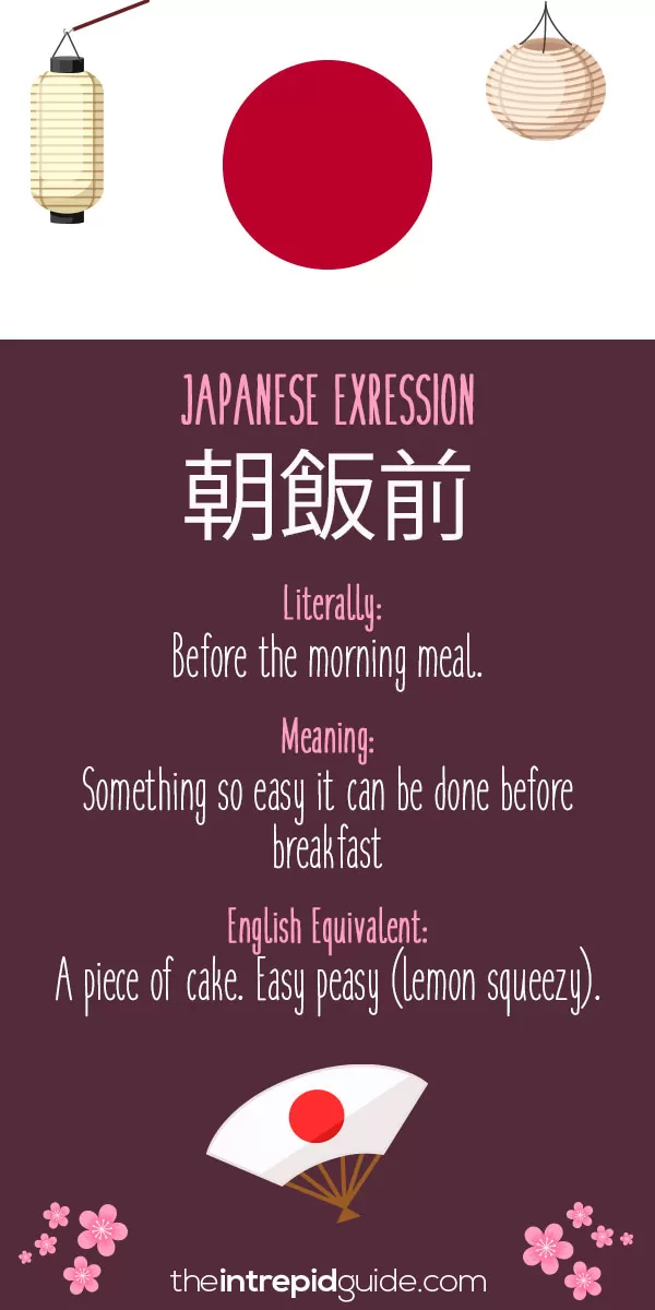 Japanese Idioms - A piece of cake. Easy peasy (lemon squeezy)