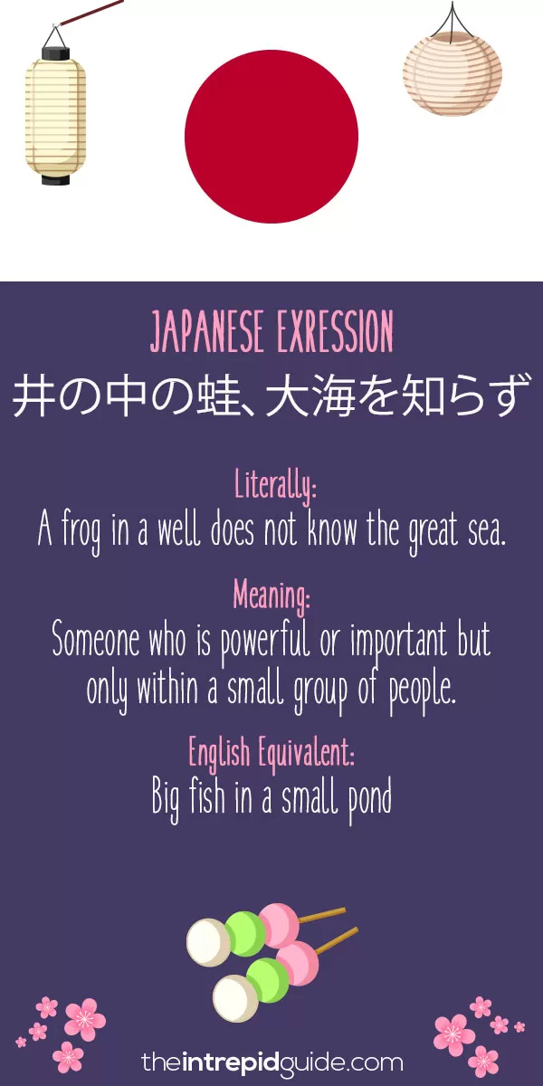 Japanese Idioms - Big fish in a small pond