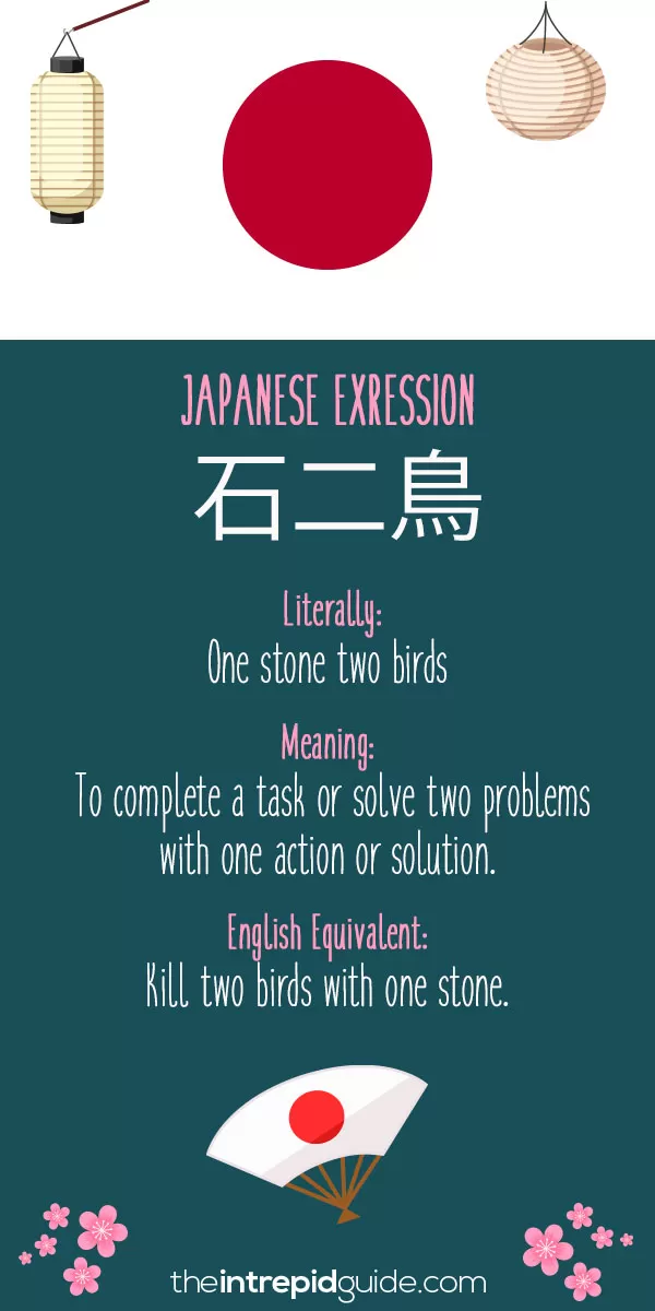 Japanese Idioms - Kill two birds with one stone