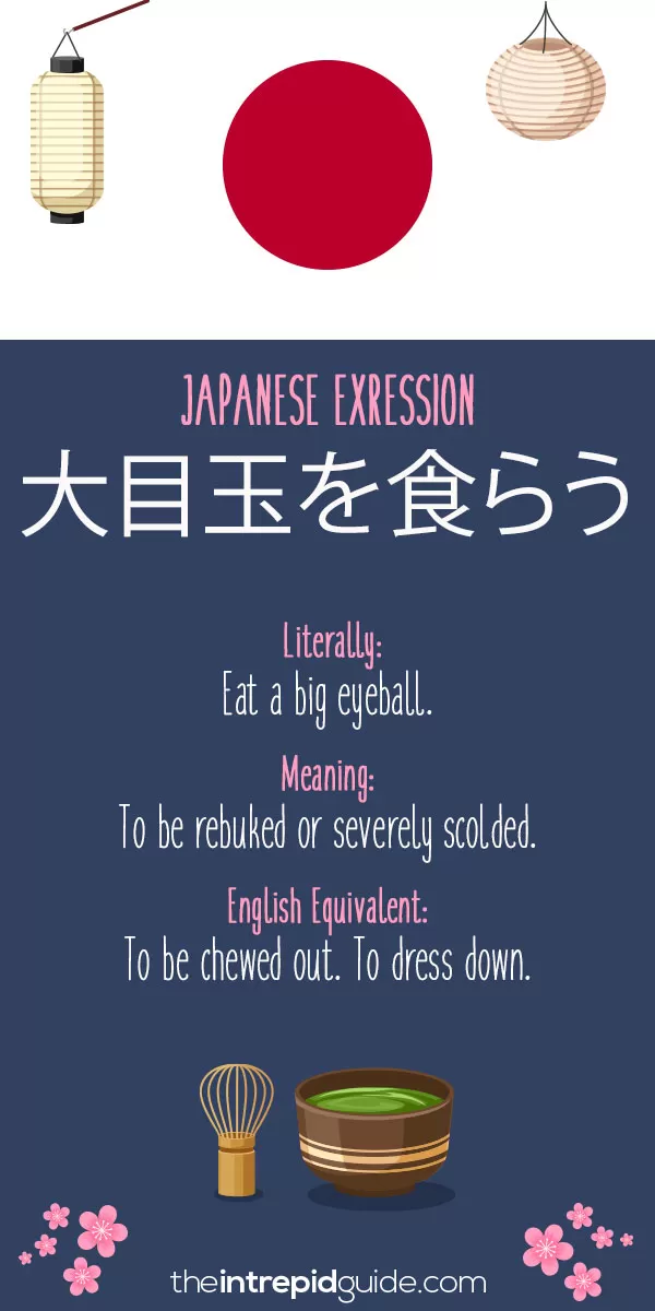 Japanese Idioms - To be chewed out. To dress down