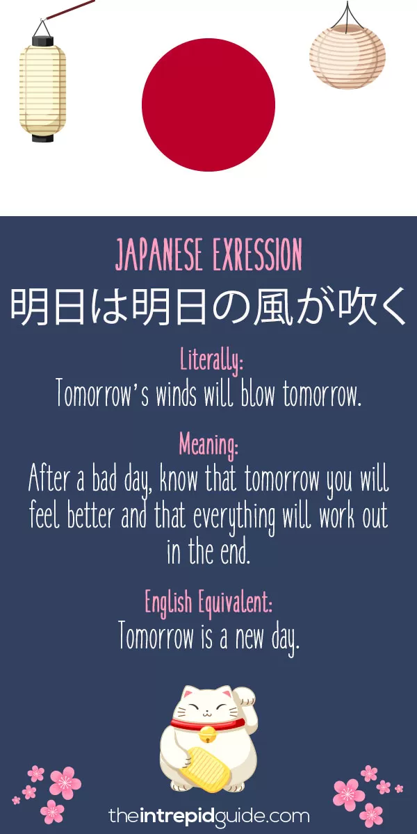 Japanese Idioms - Tomorrow is a new day