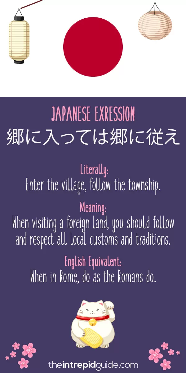 Japanese Idioms - When in Rome, do as the Romans do