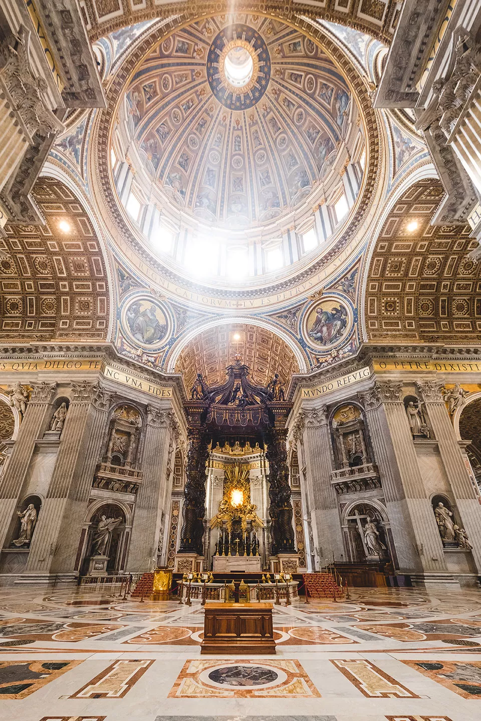 Rome 3 Day Itinerary - Things to do in Rome in 3 days - Inside St Peter's Basilica in Vatican City the biggest cathedral in the world