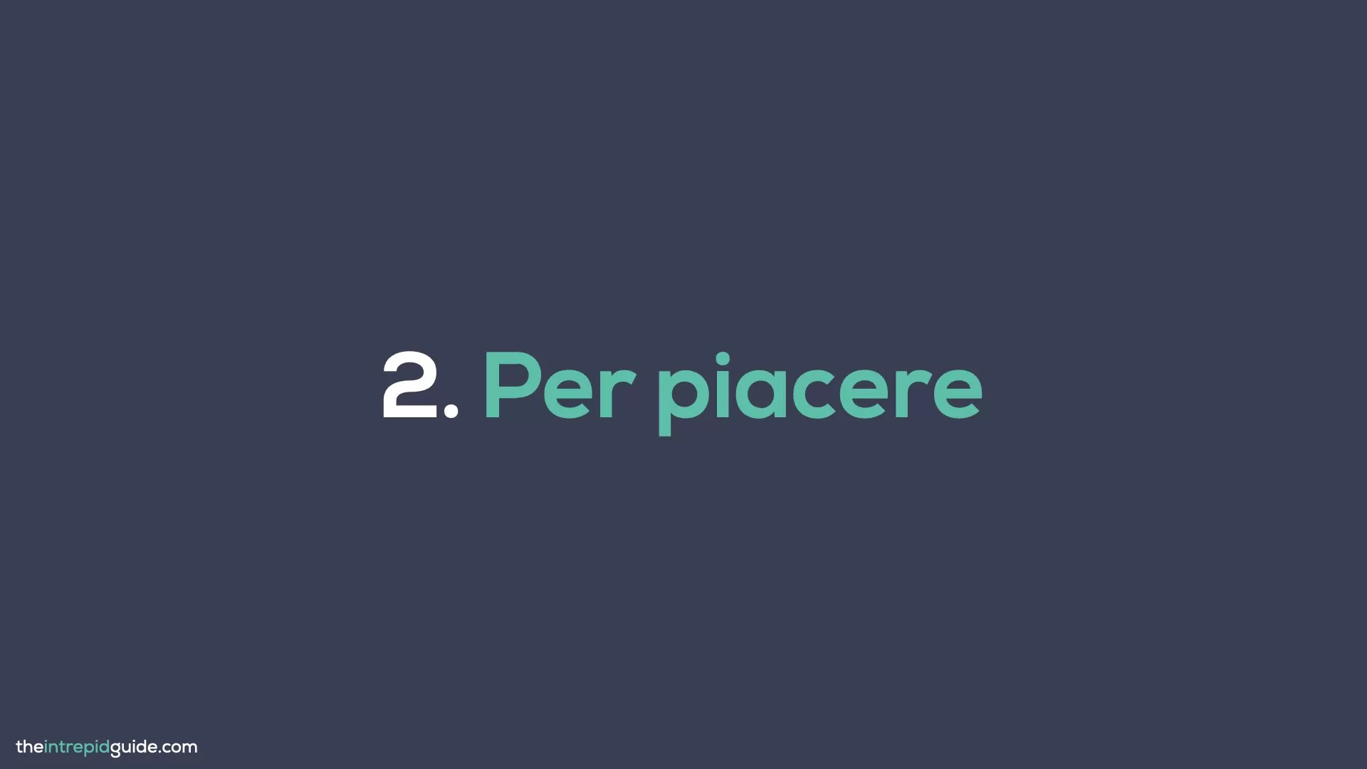 How to say Please in Italian - Per piacere