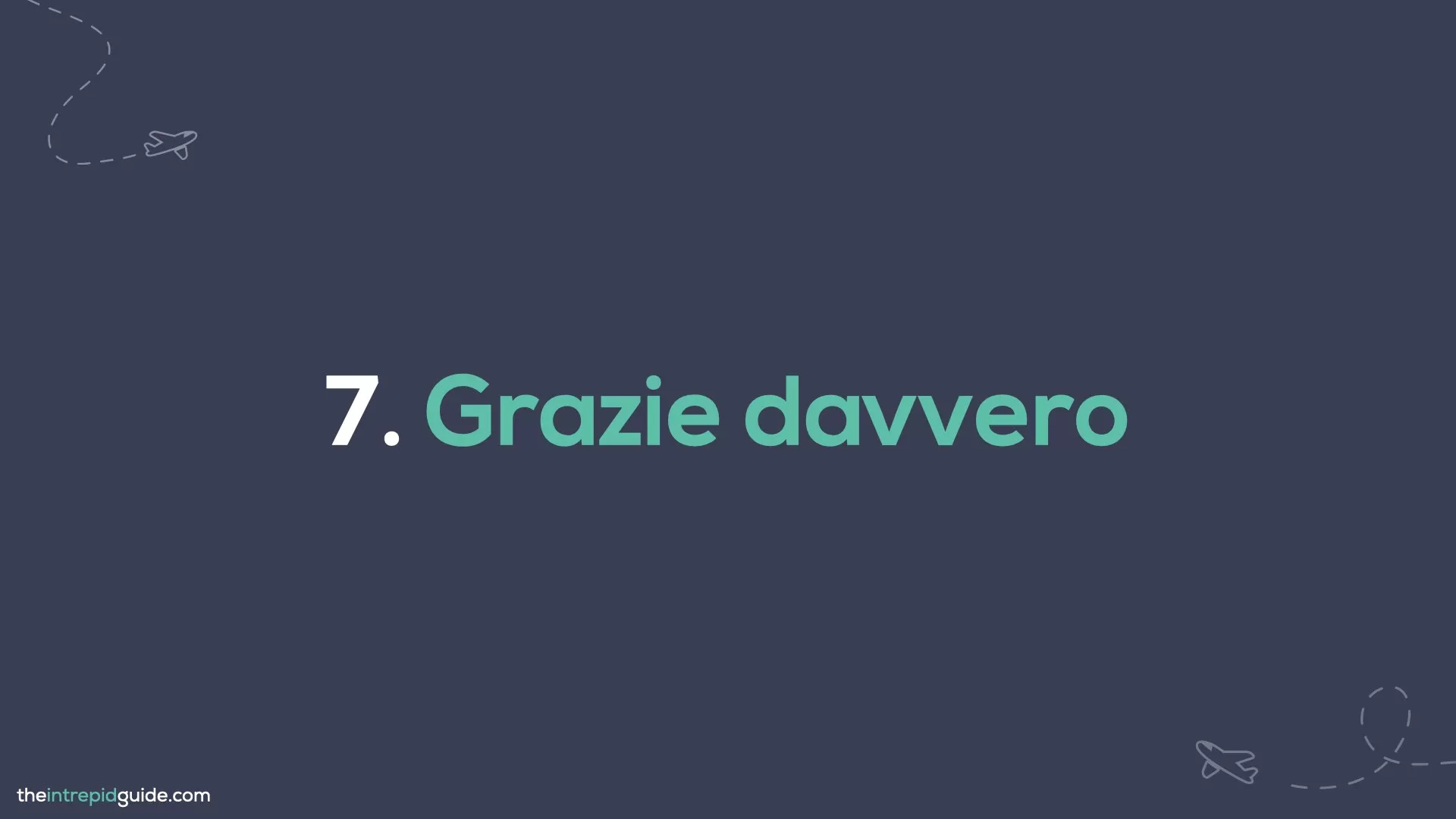 How to say thank you in Italian - Grazie davvero