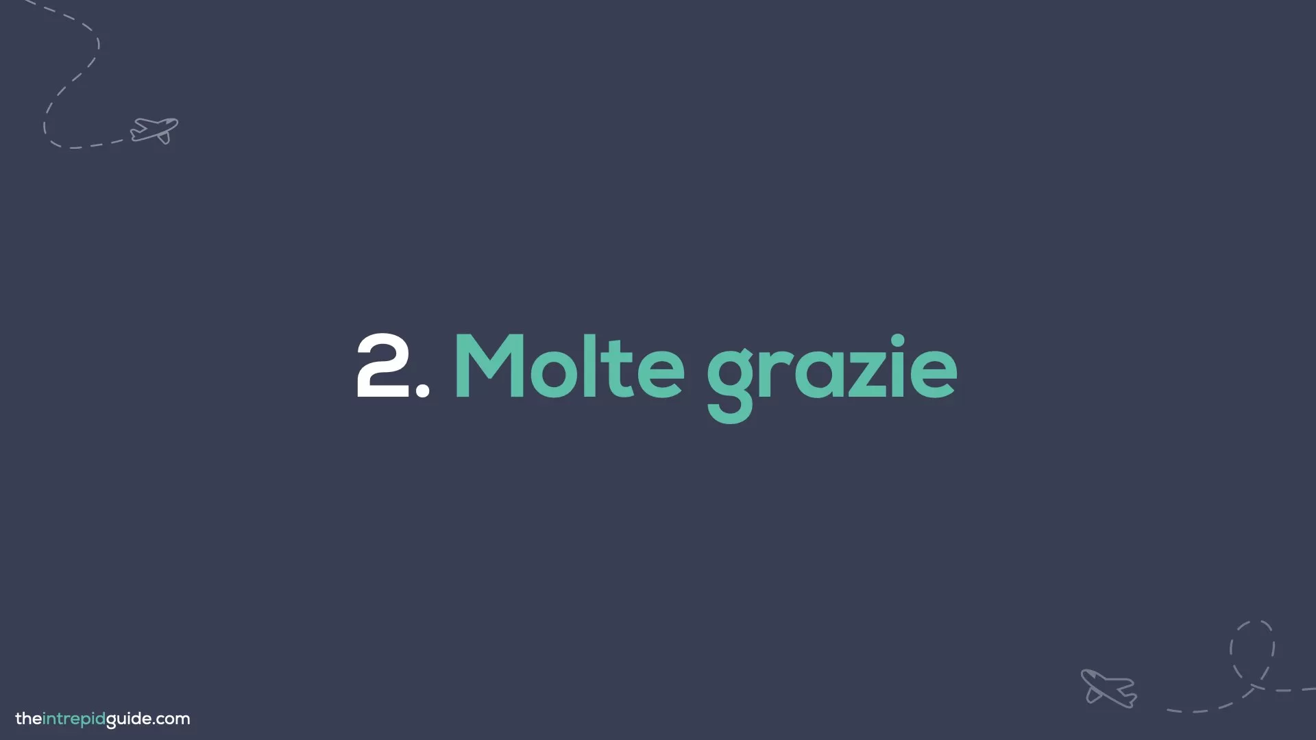 How to say thank you in Italian - Molte grazie