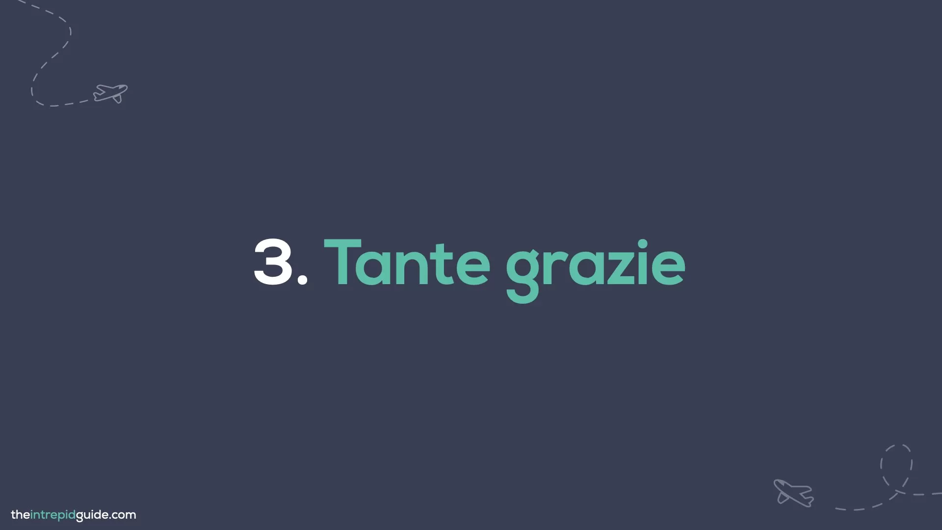 How to say thank you in Italian - Tante grazie