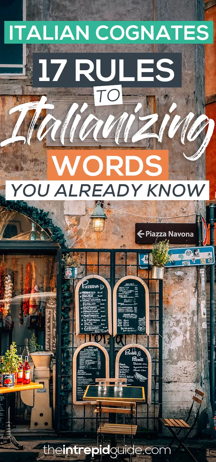Italian Cognates and Loanwords - 17 Rules to Italianizing Words You Already Know