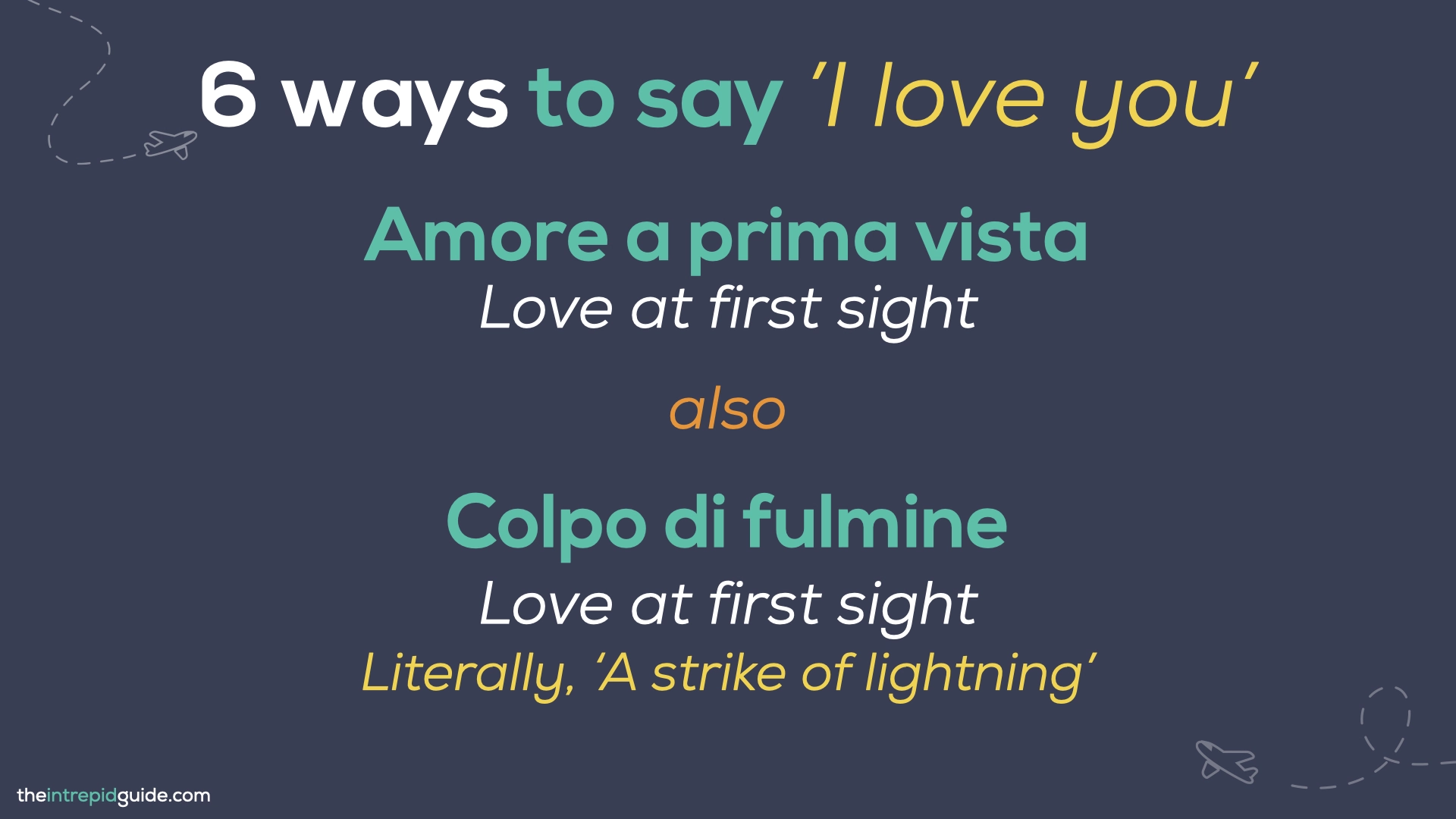 How to say 'I love you' in Italian - Amore a prima vista : Colpo di fulmine