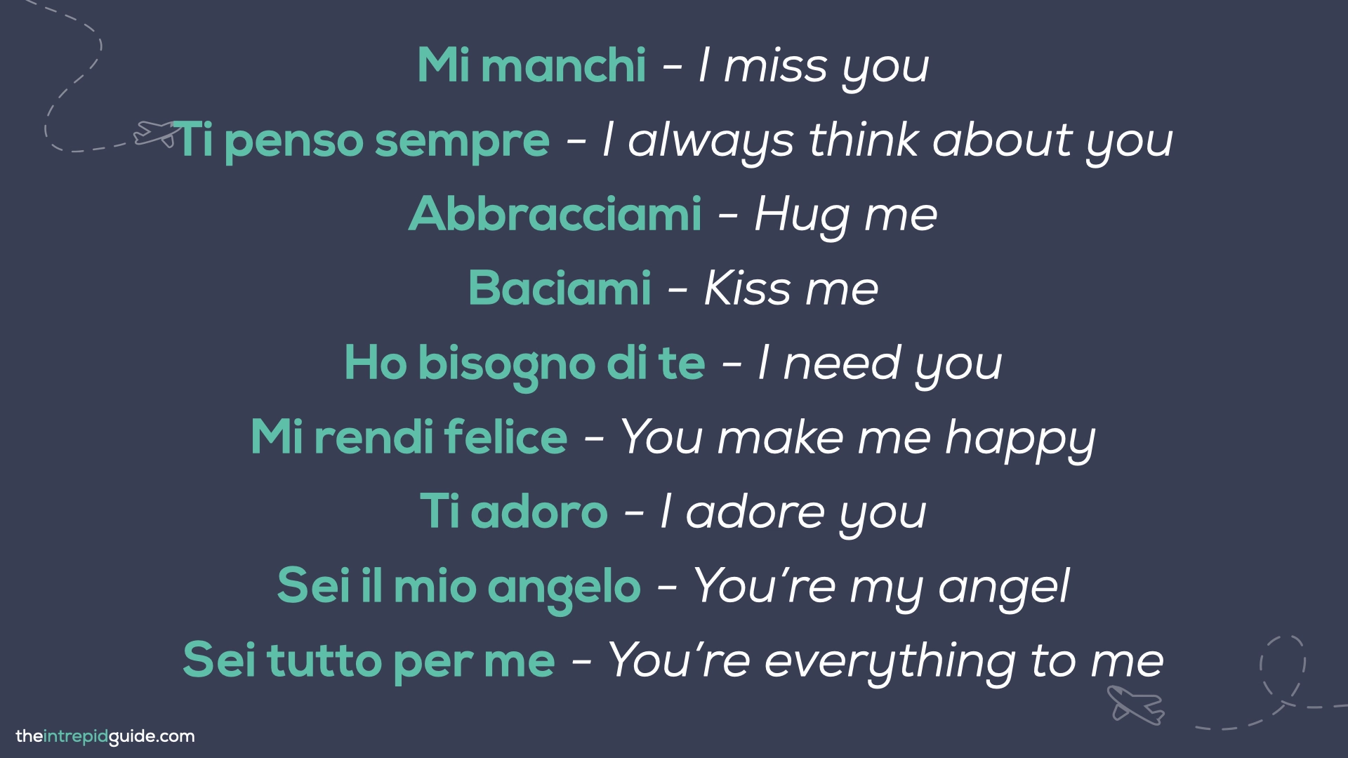 How to say 'I love you' in Italian - Common phrases