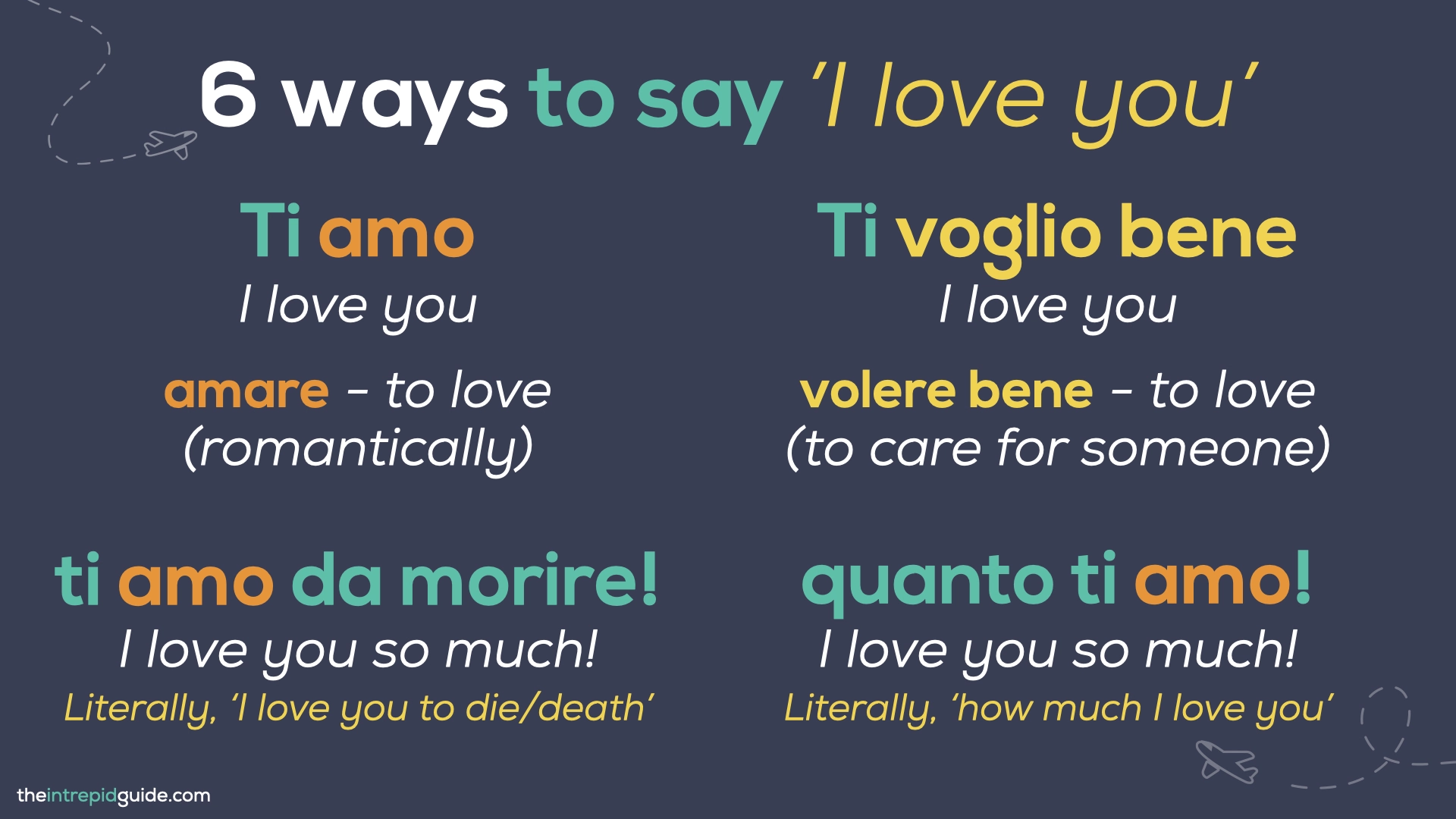 How to say 'I love you' in Italian - Ti Amo vs. Ti Voglio Bene