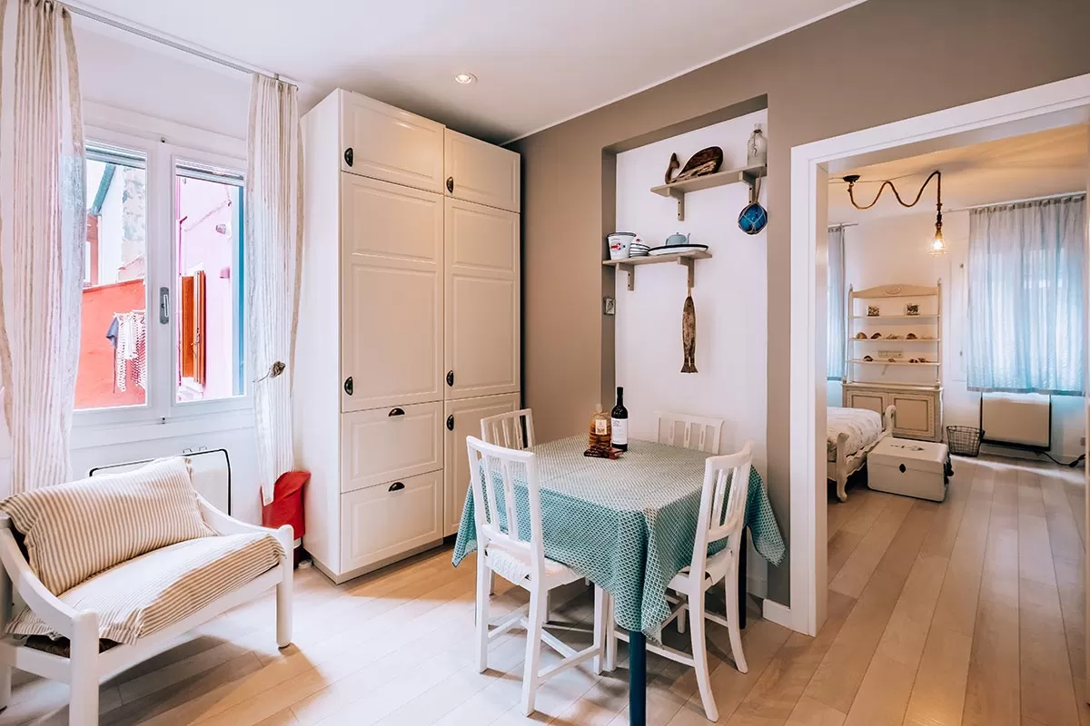 Where to stay in Venice - Kitchen in Burano Airbnb