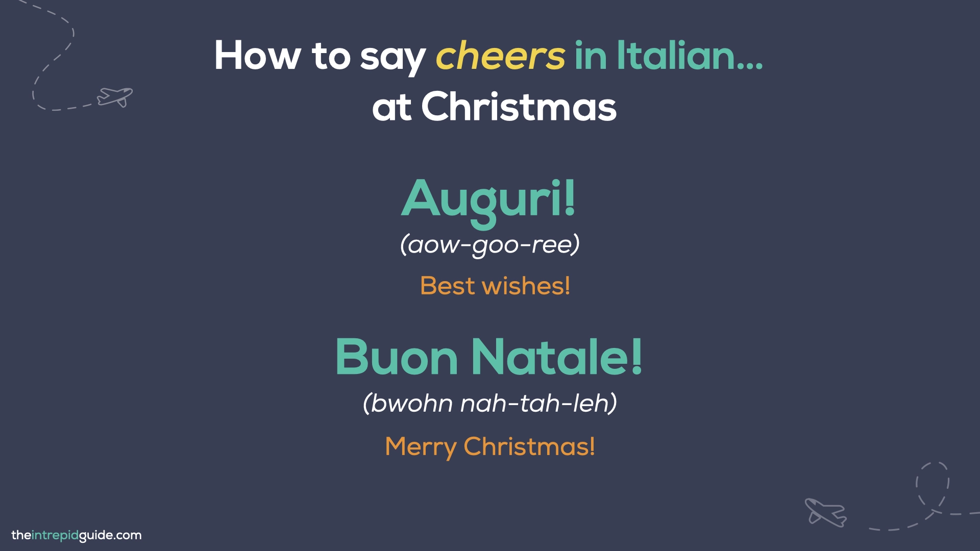 How to say cheers in Italian - Auguri! Buon Natale!