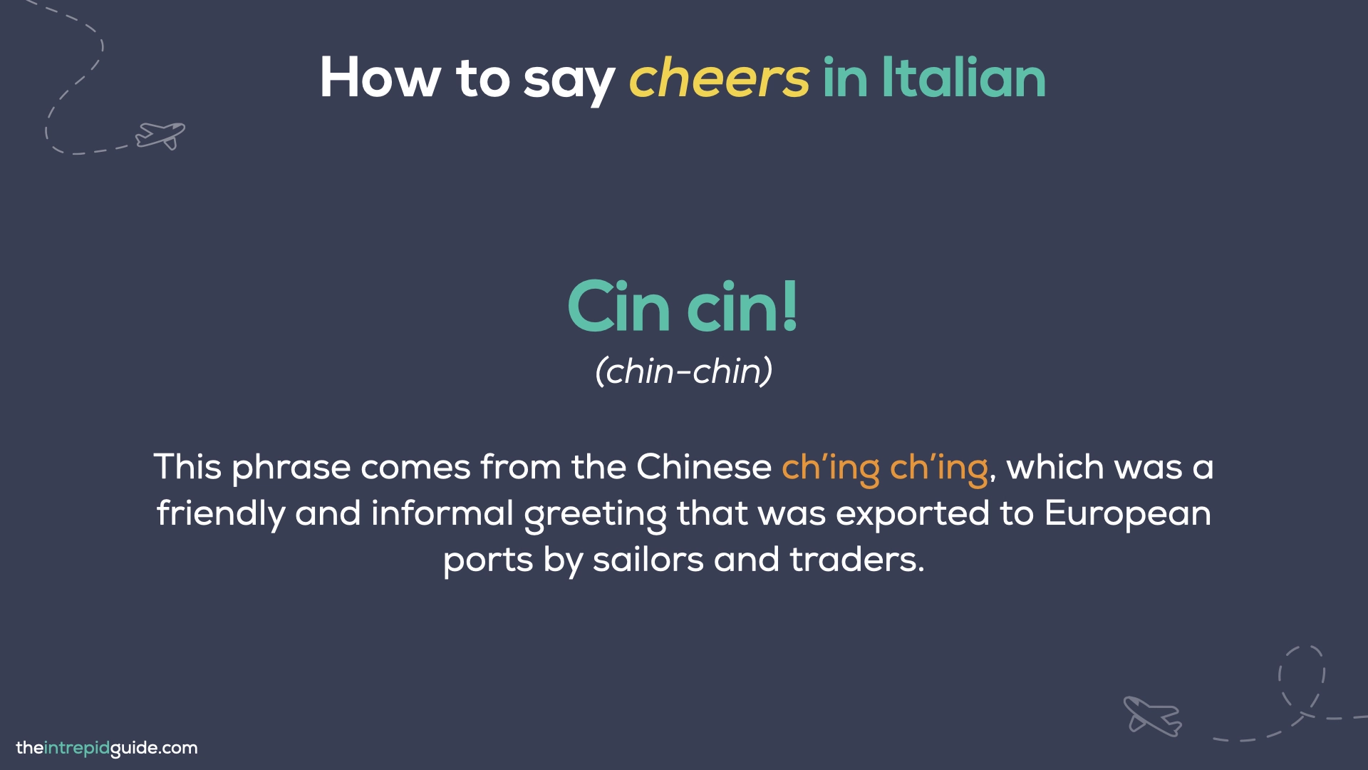 How to say cheers in Italian - Cin Cin!